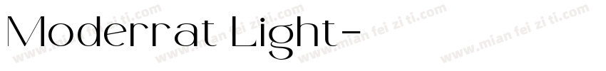 Moderrat Light字体转换